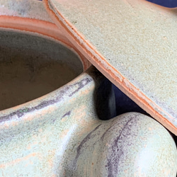 青銅釉土鍋・丸(二人用)　6号　耐熱陶器 6枚目の画像