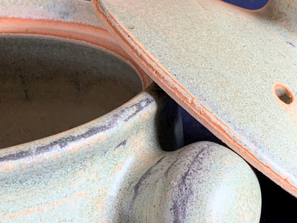 青銅釉土鍋・丸(二人用)　6号　耐熱陶器 6枚目の画像