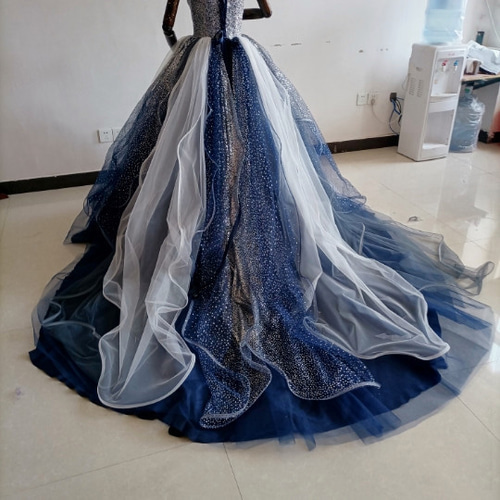 キラキラチュール カラードレス 可愛い 編み上げ プリンセスドレス  