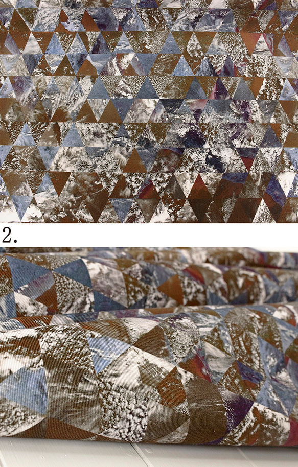 デジタルプリントdub fabric『 sankaku△earth』オックス生地JT001 3枚目の画像