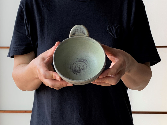 青銅釉とんすい　耐熱陶器　鍋取り鉢 6枚目の画像