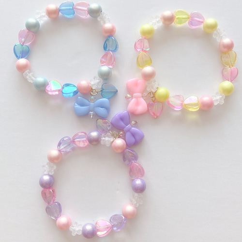 キッズアクセサリー★キッズリボンヘアゴム★ブレスレット★リング★イヤリング★4点 楽天市場】くすみカラー レースリボン ヘアゴム キッズ (1コ