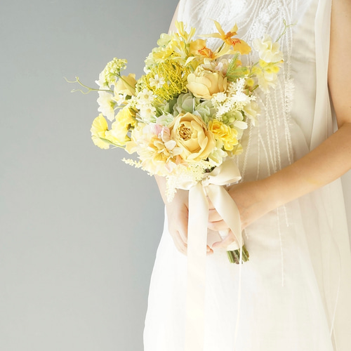 アーティフィシャルフラワーブーケ　ウェディングブーケ 結婚式 ブーケ ブライダルブーケ ウェディングブーケ クラッチブーケ アーティ