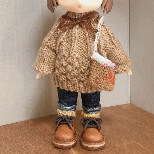 オビツ11 ニット セーター 白 ねんどろいど どーる バービー