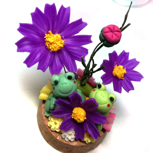 花カエル粘土人形作家作品カエル創作人形｜人形