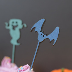 木製　ケーキトッパー　カップケーキ　ハロウィン　Halloween クレイケーキ　 4枚目の画像