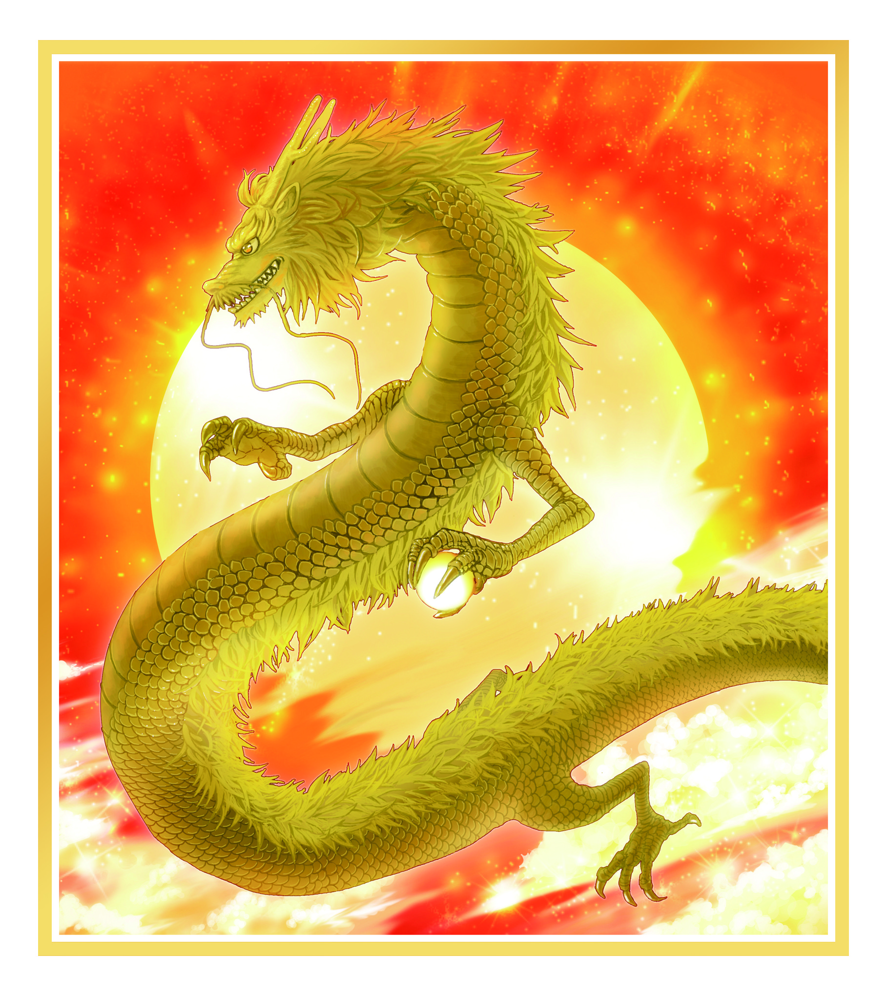 売れ筋介護用品も！ 色紙絵　龍 絵画