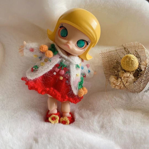 ドール服 刺繍苺 オビツ11ob11ねんどろいど服 その他人形 kzsqn