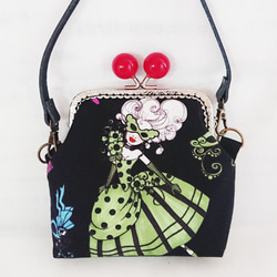 ロラライハリス　がま口お化粧 ☆ロラライハリス(マスカレード) ・ハンドメイド ・小物入れ ・小銭