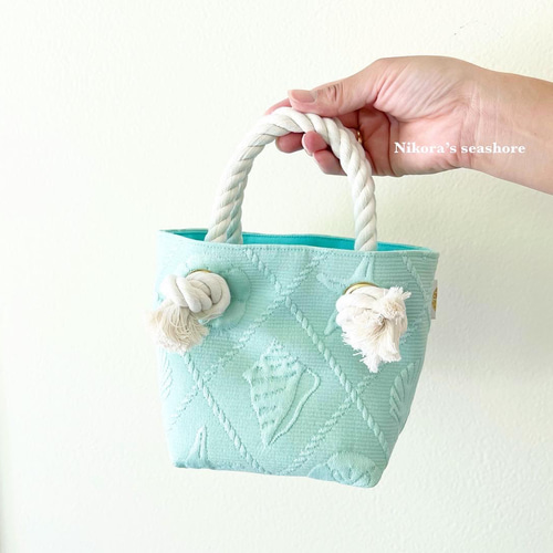 ちょっとそこまで♪ミニバッグ 22×14×10cm ロープバッグ