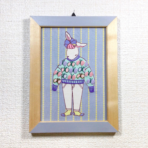 『TEFU TEFU Michele グレー』染色＋刺繍作品 4枚目の画像