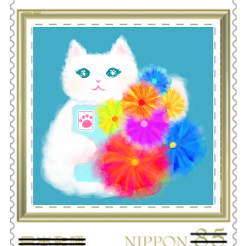 猫の110円切手と85円切手（合計4枚）セット❀creema限定❅ レター