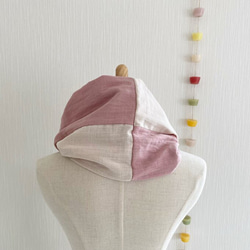 ♡日本製造♡高品質雙層紗製成的蓬鬆夢幻圍脖♡雙色（桃奶x煙粉色）春夏/櫻花粉 第8張的照片