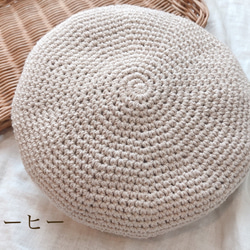 ポンポンベレー帽　ベレー帽　コットン100 ハンドメイド　ベビー　キッズ 6枚目の画像