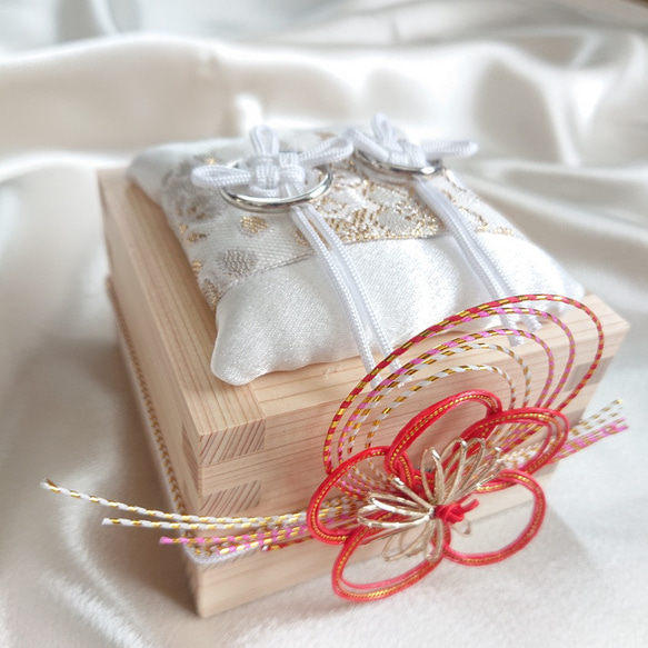 和風 リングピロー 和 和装 升 瑞祥 リングピロー Hana花 通販