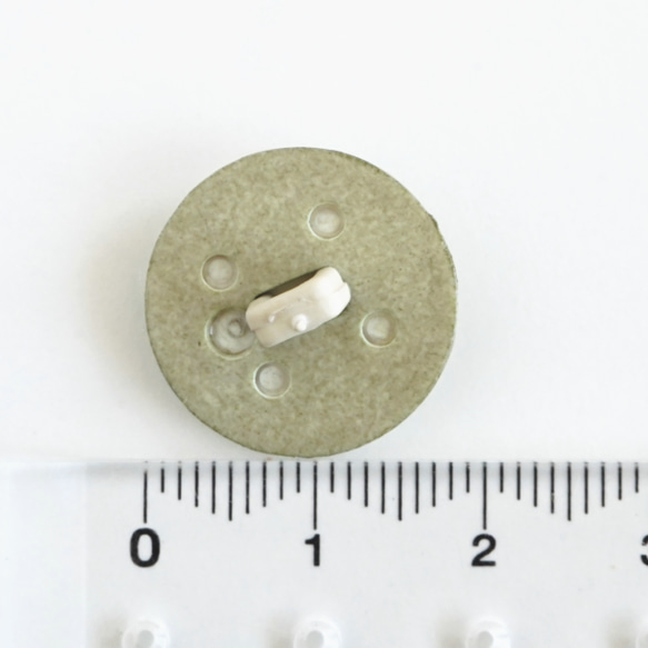(2個) 18mm ポピーのボタン グレージュフランス製 7枚目の画像