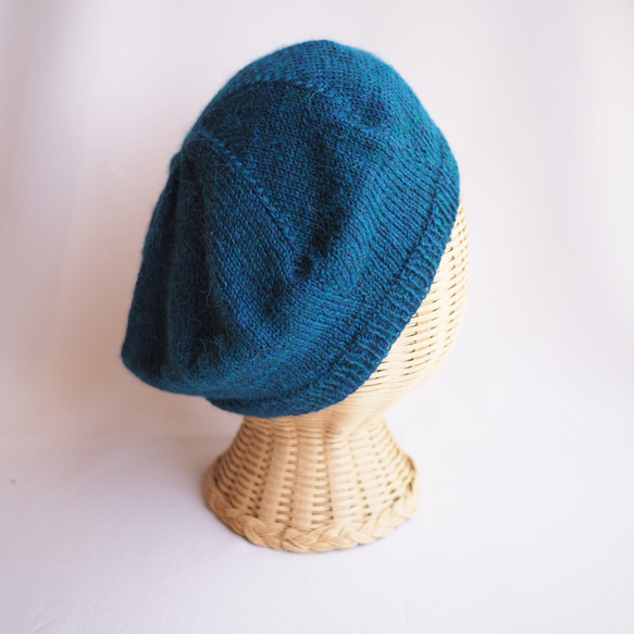 アルパカ45% 柔らかシンプルベレー帽 4枚目の画像
