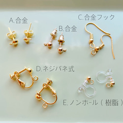 個性が光るガラスビーズのpierce&earring 6枚目の画像