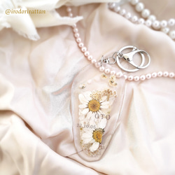 オーダー受付中】手形足形 フラワー キーホルダー バッグ