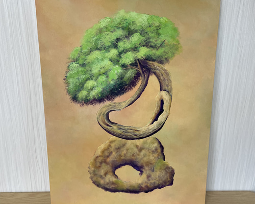 絵画(アクリル絵の具) 天の川のアクリル画 夏の思い出－Milky way アクリル絵の具の
