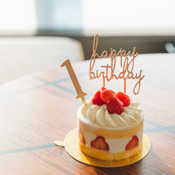 お誕生日ケーキの飾りつけに★ハッピーバースデー＆数字のケーキトッパー 2枚目の画像