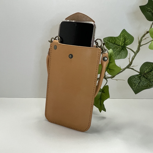 本革スマホポーチ 【姫路レザー】【レザークラフト】【国産