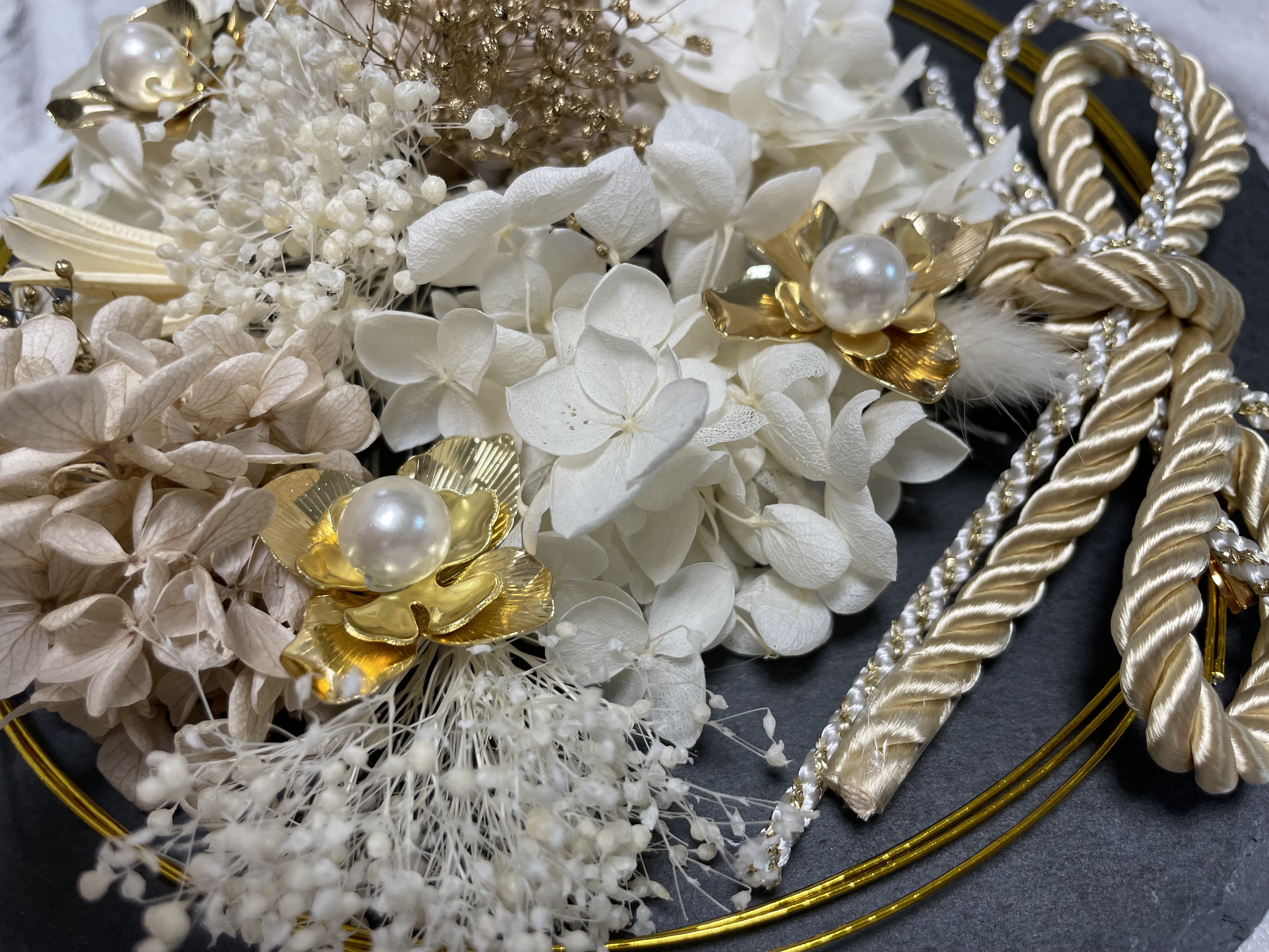 髪飾り ドライフラワー ヘッドドレス ヘアピン 結婚式 卒業式 成人式 前撮り 二次会 ウェディング