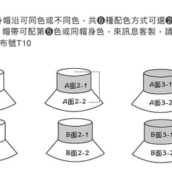 紫陽花綁帶雙面戴漁夫帽遮陽帽-長帽沿 第10張的照片