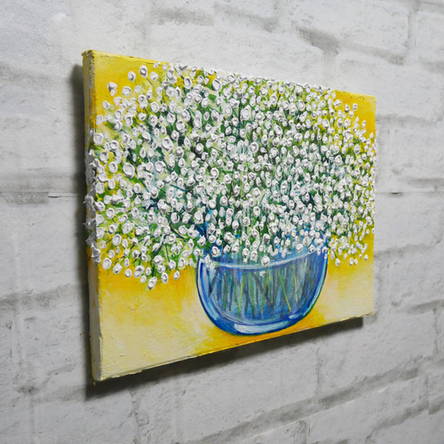 油絵 油彩 油彩画 絵画【ピンクのかすみ草】 油絵 油彩 油彩画 絵 絵画 【ピンクのかすみ草】 | HIROSHI1990