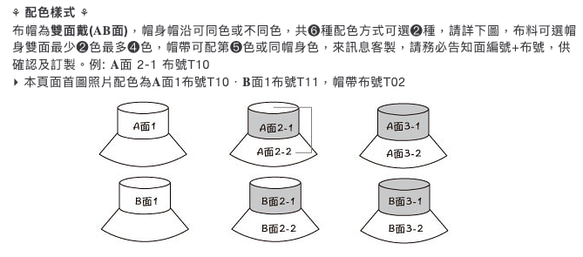 客製配色雙面戴漁夫帽遮陽帽-加長帽沿 第12張的照片