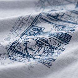 鉄道Tシャツ｜EF66（ Gray × Navy ） 鉄道グッズ ギフト プレゼント 1枚目の画像