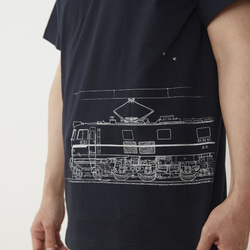 鉄道Tシャツ｜EF58-61 （ Dark Brown × Silver ） 鉄道グッズ ギフト プレゼント 13枚目の画像