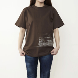 鉄道Tシャツ｜EF58-61 （ Dark Brown × Silver ） 鉄道グッズ ギフト プレゼント 7枚目の画像