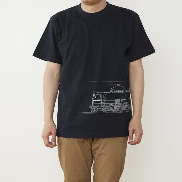鉄道Tシャツ｜EF58-61 （ Dark Brown × Silver ） 鉄道グッズ ギフト プレゼント 11枚目の画像