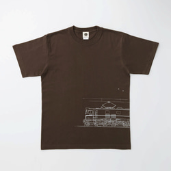 鉄道Tシャツ｜EF58-61 （ Dark Brown × Silver ） 鉄道グッズ ギフト プレゼント 2枚目の画像