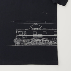 鉄道Tシャツ｜EF58-61 （ Dark Navy × Silver ） 鉄道グッズ ギフト プレゼント 2枚目の画像