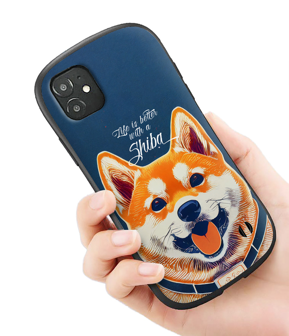 iFace 型柴犬微笑 iPhone 15 14 13 SE3 12 防震智慧型手機保護殼相容於所有型號 S923A 第1張的照片