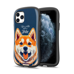 iFace型 しば 柴犬 笑顔 iPhone 15 14 13 SE3 12全機種対応耐衝撃スマホケース S923A 4枚目の画像