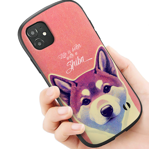 iFace型 しば 柴犬 iPhone 15 14 13 SE3 12 11 全機種対応耐衝撃