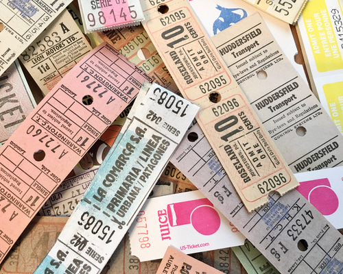 海外紙物　ヴィンテージ  イギリス　チケット　５種セット　１名様 海外紙物 ヴィンテージ チケット 5種 5000枚 ロールにして 1名様