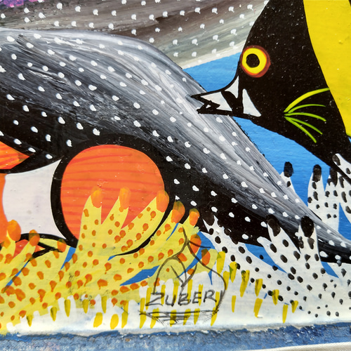 アフリカ絵画『 Sea world 2 』ティンガティンガ by Zuberi 50