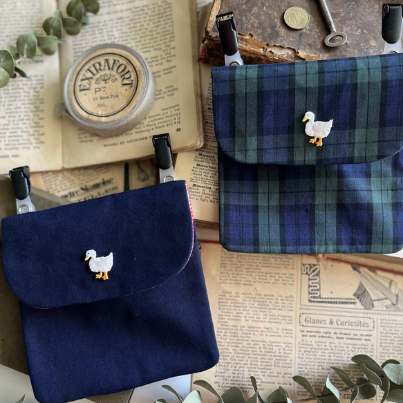 《森の仲間》アヒルさん/2枚セット・アイロンワッペン 5枚目の画像