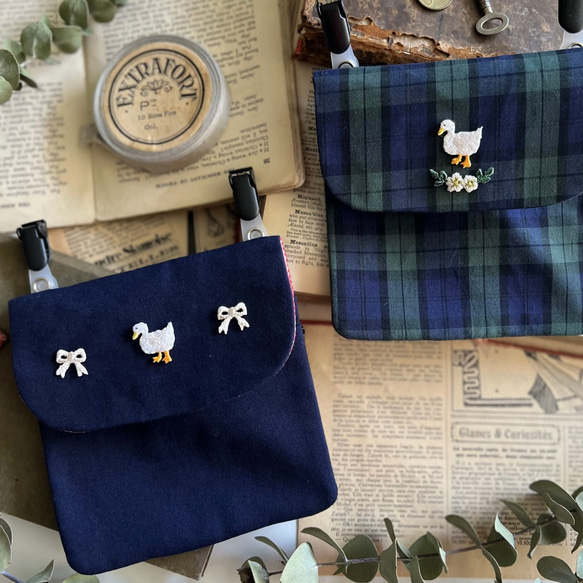 《森の仲間》アヒルさん/2枚セット・アイロンワッペン 6枚目の画像