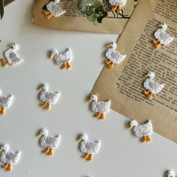 《森の仲間》アヒルさん/2枚セット・アイロンワッペン 3枚目の画像