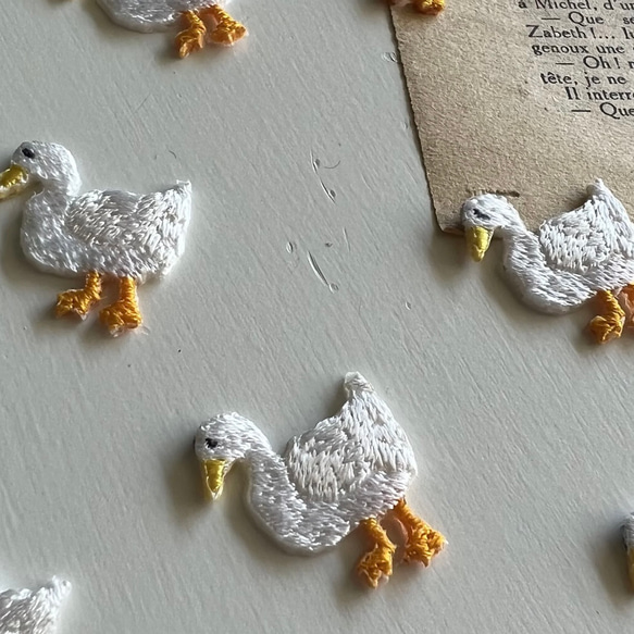 《森の仲間》アヒルさん/2枚セット・アイロンワッペン 4枚目の画像