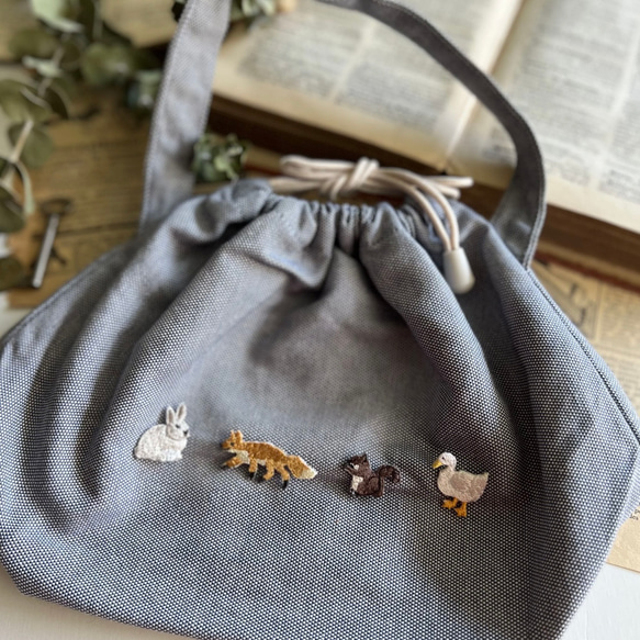 《森の仲間》アヒルさん/2枚セット・アイロンワッペン 8枚目の画像