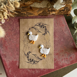 《森の仲間》アヒルさん/2枚セット・アイロンワッペン 2枚目の画像