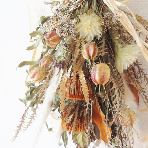 秋のネイティブフラワースワッグvol.5(ドライフラワースワッグ