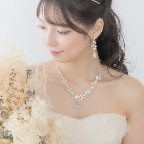 ◇ネックレス &ピアスorイヤリング◇ウェディング アクセサリー ◇ネックレス &ピアスorイヤリング◇ウェディング アクセサリー