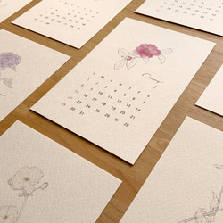 2023 フラワーカレンダー 12ヶ月の花 はがきサイズ　封筒付き【C】 2枚目の画像